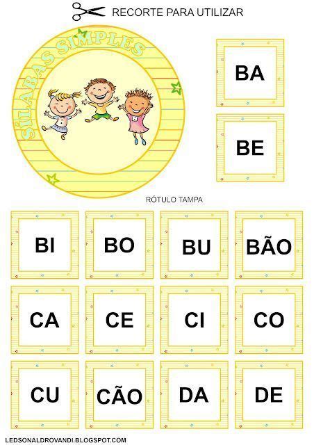 Ficha De Silabas Simples Para Imprimir