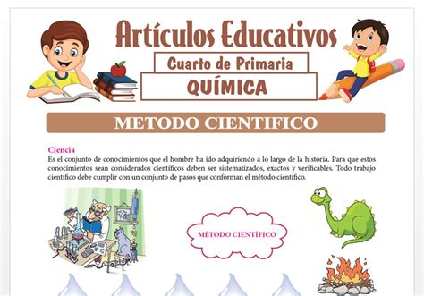 M Todo Cient Fico Para Cuarto De Primaria Articulos Educativos