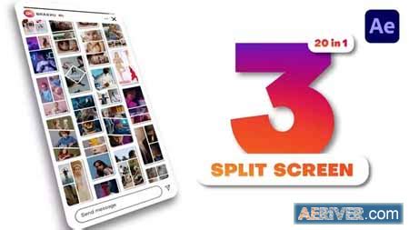 Videohive Vertical Multiscreen 3 Split Screen 43898390 Free