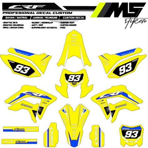 Decal Sticker Striping Variasi Fullbody Crf 150 L Bisa Tambah Nomor