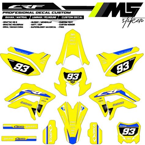 Decal Sticker Striping Variasi Fullbody CRF 150 L BISA TAMBAH NOMOR