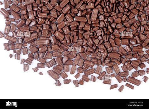 Chocolate Flake On White Background Stock Photo Alamy
