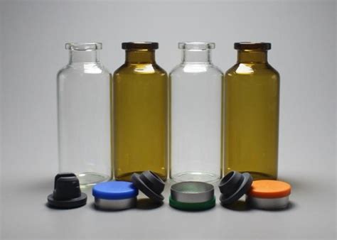 30ml Brown Tubular Glass Vial Bottle With Lid For Injection