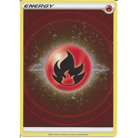 Pokemon Trading Card Game Fire Energy Reverse Holo Card Pokemon