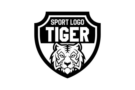 Black and White Logo - Tiger #12 Graphic by crownstudio · Creative Fabrica