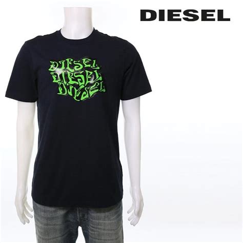 ディーゼル Diesel 半袖tシャツ カットソー メンズ クルーネック ラバープリント コットン T Just J20 Die M T