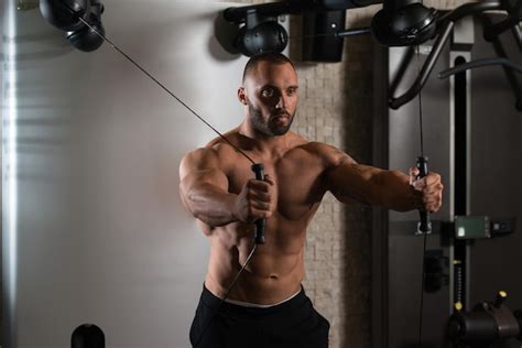 Premium Photo Chest Workout Cable Crossover