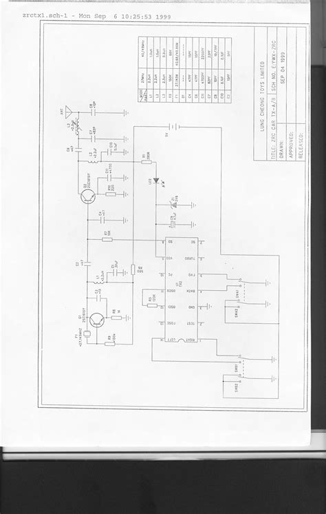 96426 99A2T RC Toy Car Transmitter Schematics Mattel Toys A Division Of