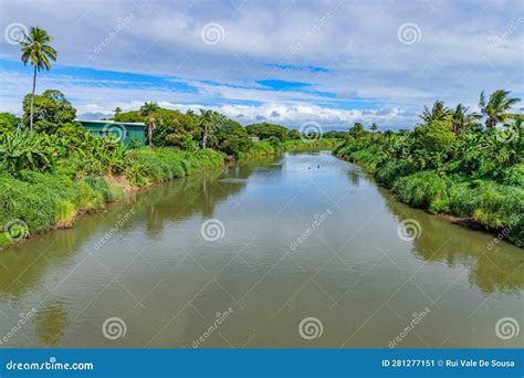 Nadi River through the Valley Stock Image - Image of morning, village ...