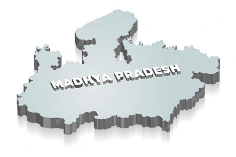premium vector  map  madhya pradesh state  india