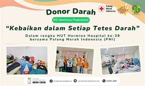 Hermina Hospitals Blood Donation Event By Hermina Podomoro Hospital