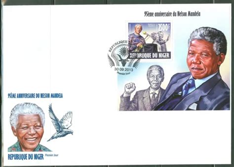 NIGER NELSON MANDELA 95Th Birth Anniversary Sheet Of 4 Fdc 19 07