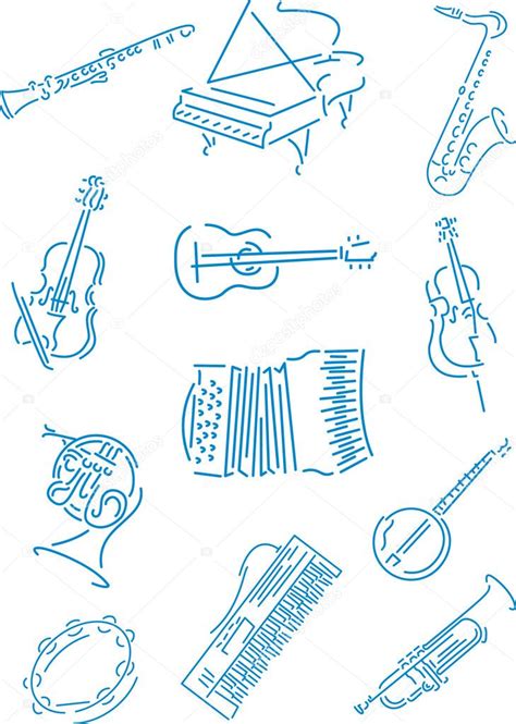 Instrumentos de música vectorial vector gráfico vectorial olinchuk