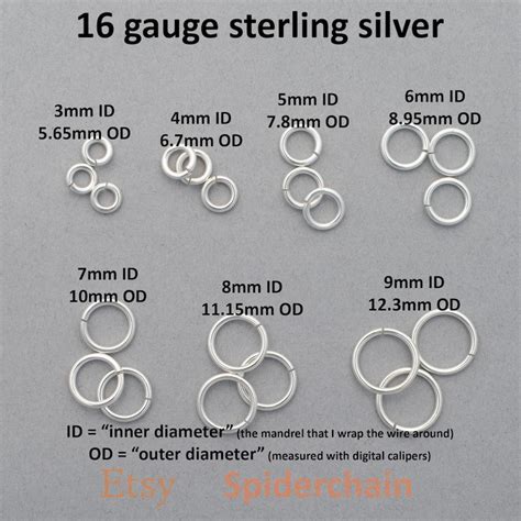 Gauge Sterling Silver Jump Rings Saw Cut Jump Rings Bulk Jump Rings