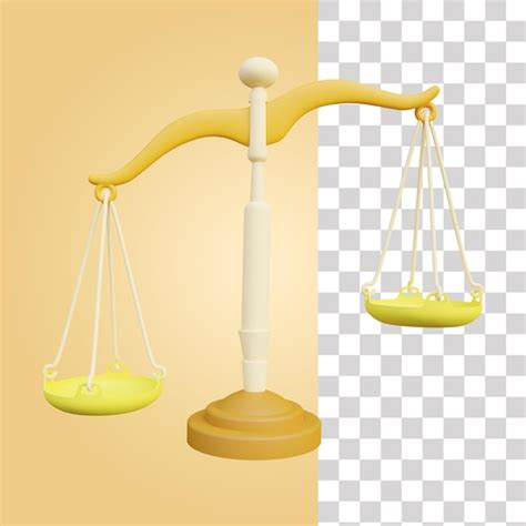 Icono 3d De Escala De Justicia Archivo PSD Premium