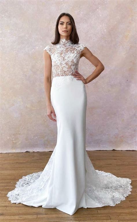 High Neck Lace Wedding Dress