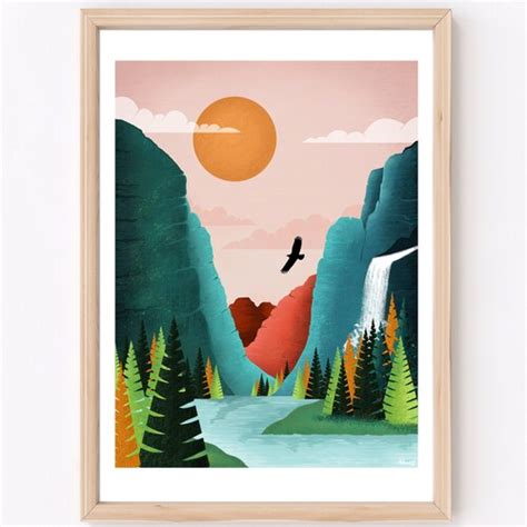 Yosemite Poster City Art Yosemite Wall Art Yosemite Print Etsy UK