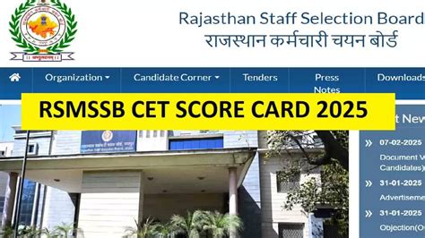 Rsmssb Cet Scorecard Out At Sso Rajasthan Gov In Check Steps To