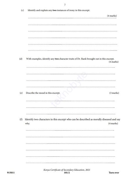 KCSE Sample Paper