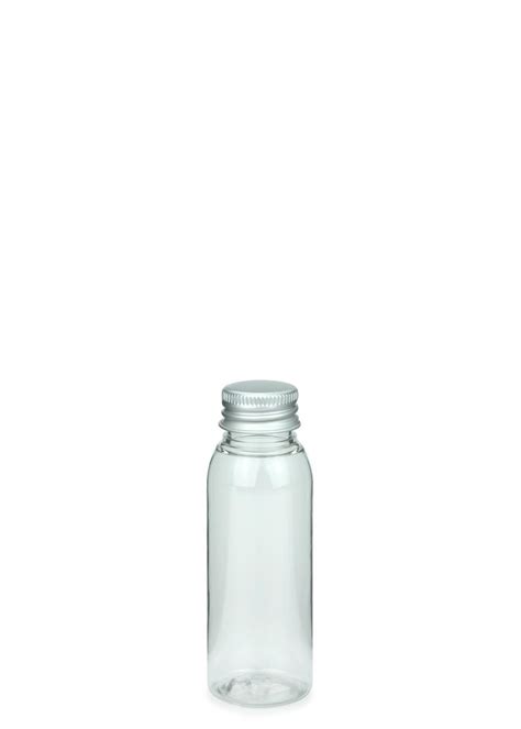 Recycling PET Bottle RIGOLETTO 60 Ml Clear With Alu Screw Cap 24 410