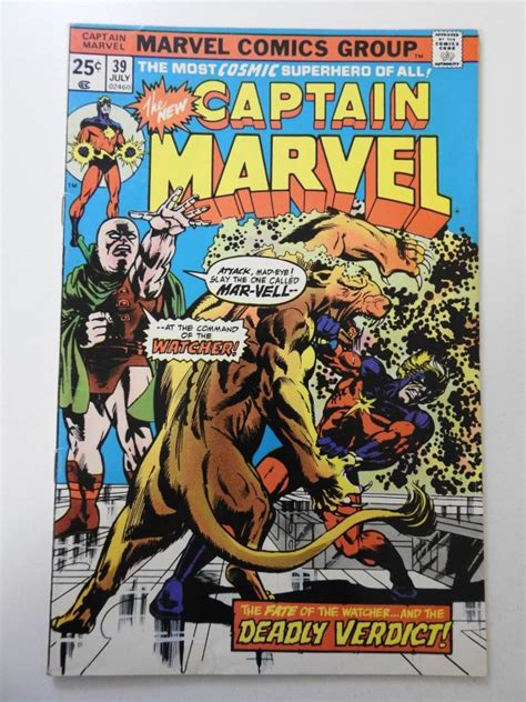 Captain Marvel Vg Condition Moisture Stain Comic Books