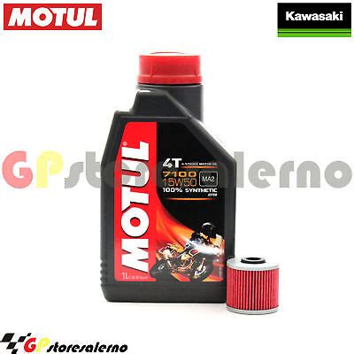 Kit Tagliando Olio Filtro Motul W L Kawasaki J Ebay