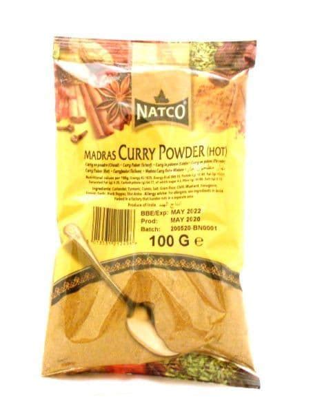 400g Hot Madras Curry Powder By Natco Buy Online At The Asian Cookshop