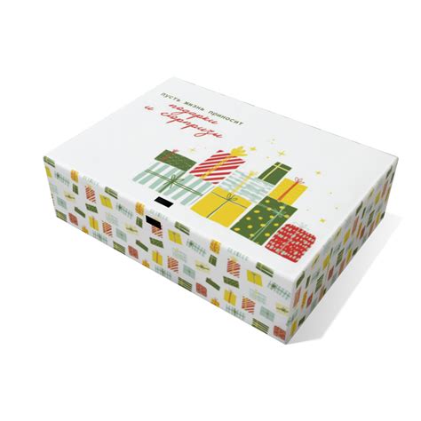Коробка складная с лентой "Подарки" 25*18*7 см купить - БРАВО