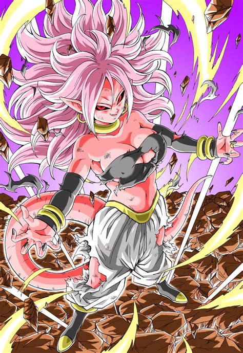 Rule 34 1girls 2010s Android 21 Black Sclera Breasts Dark Persona