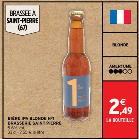 Promo Bière Ipa Blonde N1 Brasserie Saint Pierre 5 6 Vol chez Intermarché iCatalogue fr