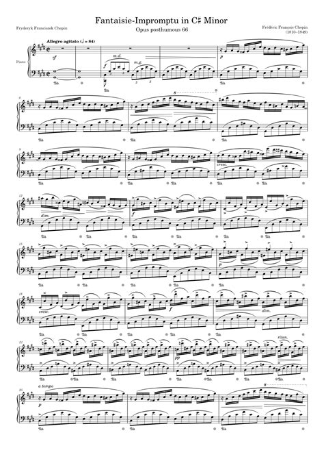 Fantaisie Impromptu In C♯ Minor Sheet Music For Piano Download Free In