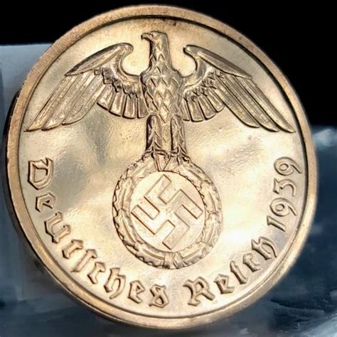 NAZI GERMANY BEAUTIFUL Genuine Third Reich WW2 2 Reichspfennig