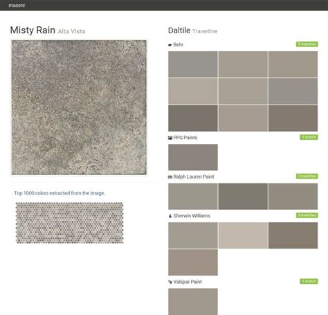 Misty Rain Alta Vista Travertine Daltile Behr Ppg Paints Ralph