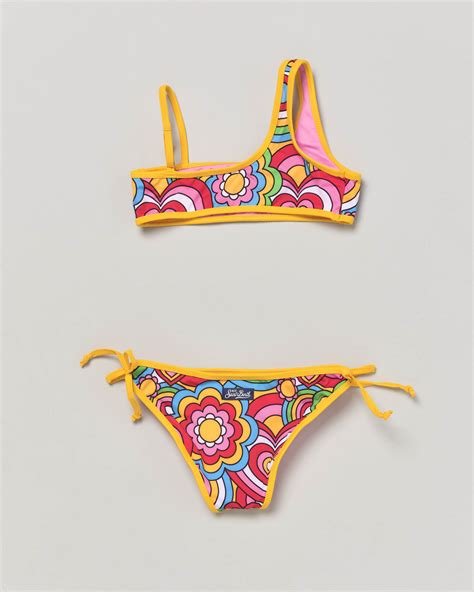 Bikini Mare Vivy Monospalla Con Stampa Crazy Shapes Multicolor 4 14 Anni