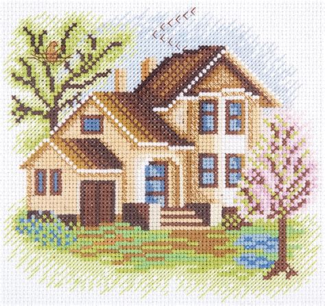 House On Cherry Lane Cross Stitch Kit Code Klart Buy Online On