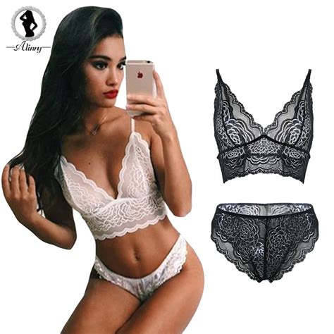 Buy Alinry Sexy Floral Lace Bra Panty Set Women