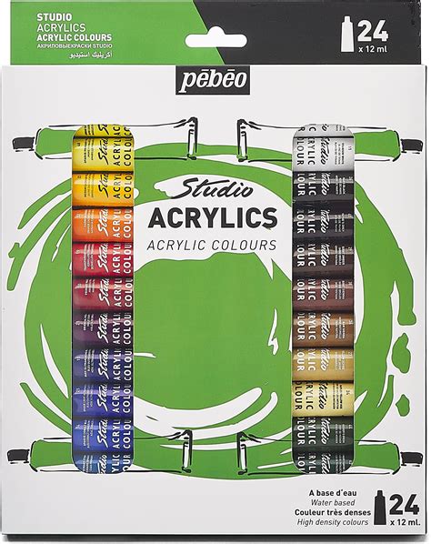 Pébéo Studio Acrylics Pack Primaires 5 Tubes 100 ml Kit Tubes de