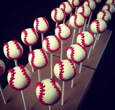 Baseball Cakepops Cubs Birthday Party Birthday T Ideas Cake Pops