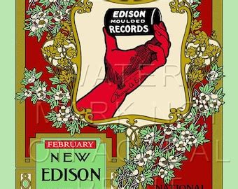 Reproduced Vintage Edison Cylinder Phonograph Canvas Print Etsy