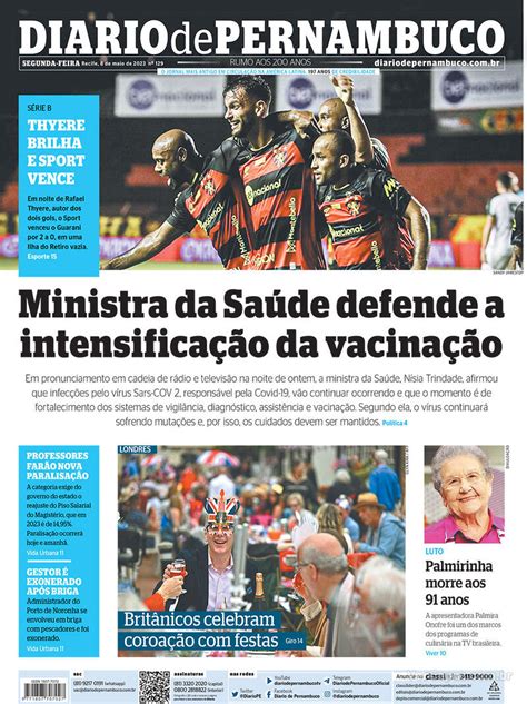 Capa Diario de Pernambuco Sábado 4 de Março de 2023