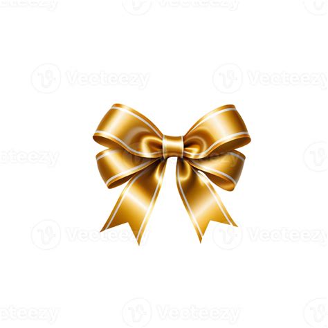 AI Generated Gold Star Gift Bow Ribbon Isolated 38567715 PNG