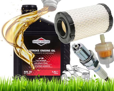 ZESTAW SERWISOWY BRIGGS STRATTON OLEJ DO KOSIARKI 4 SUW SAE30 1 4L