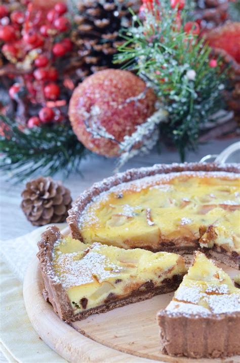 Crostata Al Cacao Senza Burro Con Ricotta Pere E Gocce Di Cioccolato