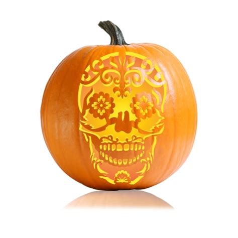 Sugar Skull Pumpkin Carving Stencil - Ultimate Pumpkin stencils