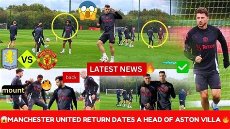 Breaking Mainoo Ugarte De Ligt Mount Man United Training Injury