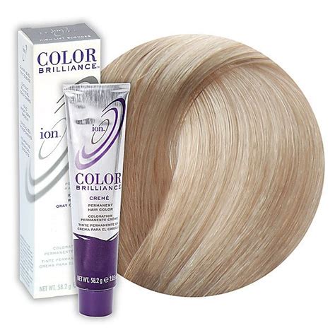 Ion 10a Lightest Ash Blonde Permanent Creme Hair Color By Color Brilliance Permanent Hair