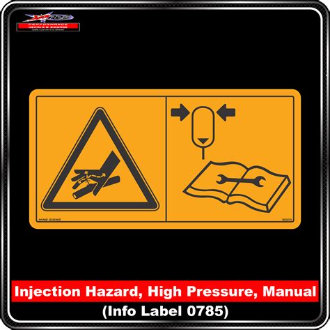 Images Injection Hazard High Pressure Manual Info Label 0785