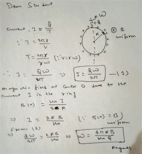 A Uniform Non Conducting Ring Of Mass M And Radius R Having Total