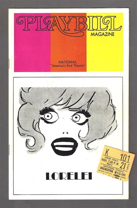 Carol Channing as Lorelei A New Musical Comedy Dody Goodman Jule Styne ...