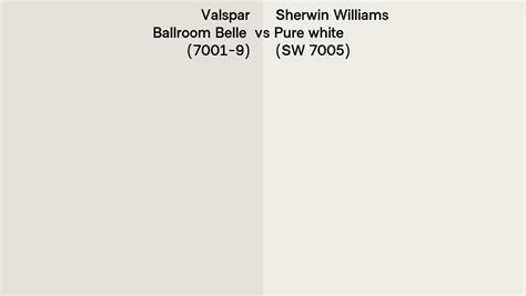 Valspar Ballroom Belle Vs Sherwin Williams Pure White Sw